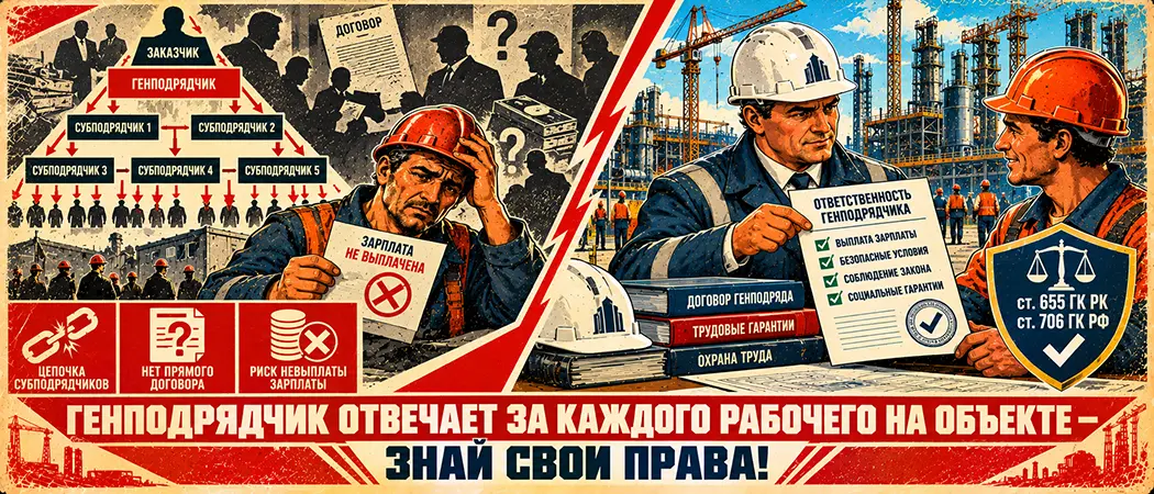 «Субподрядный лабиринт»: кто отвечает за травму и невыплату зарплаты, если в цепочке пять прорабов 🏗️⚖️